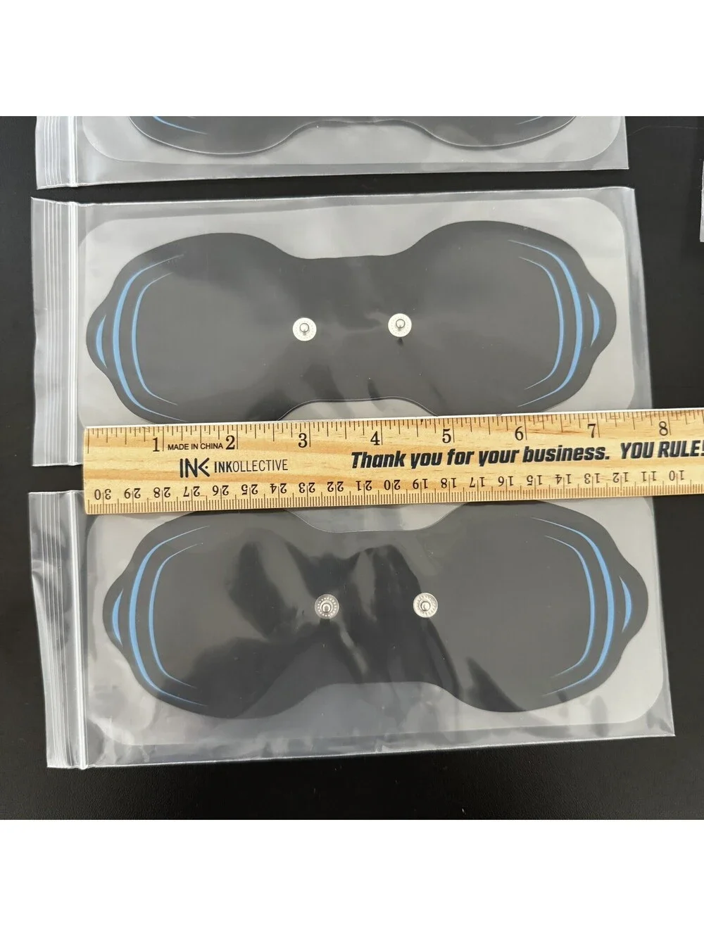 MASTOGO Tens Unit Wireless Electrode Pads, Replacement Pads Black